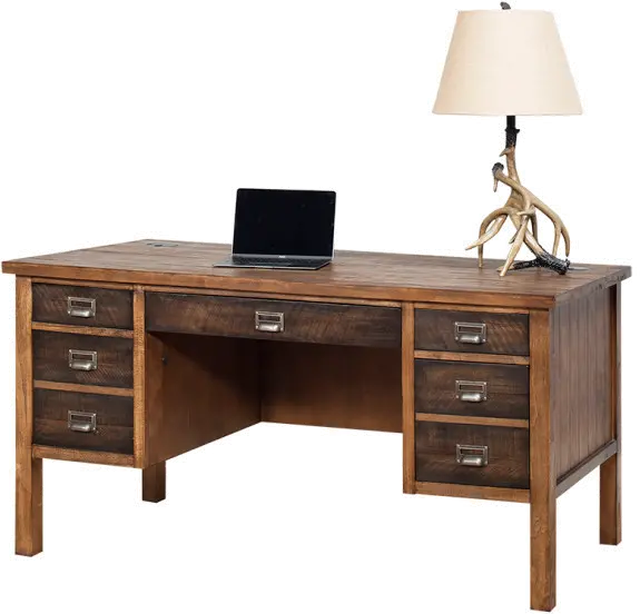 Heritage Rustic Home Office Desk-1
