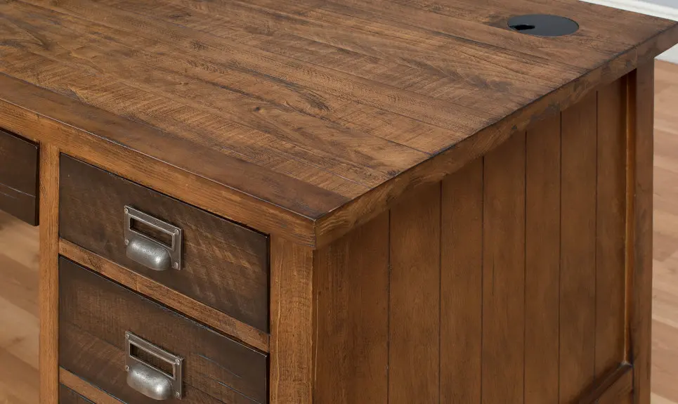 Heritage Rustic Home Office Desk-6