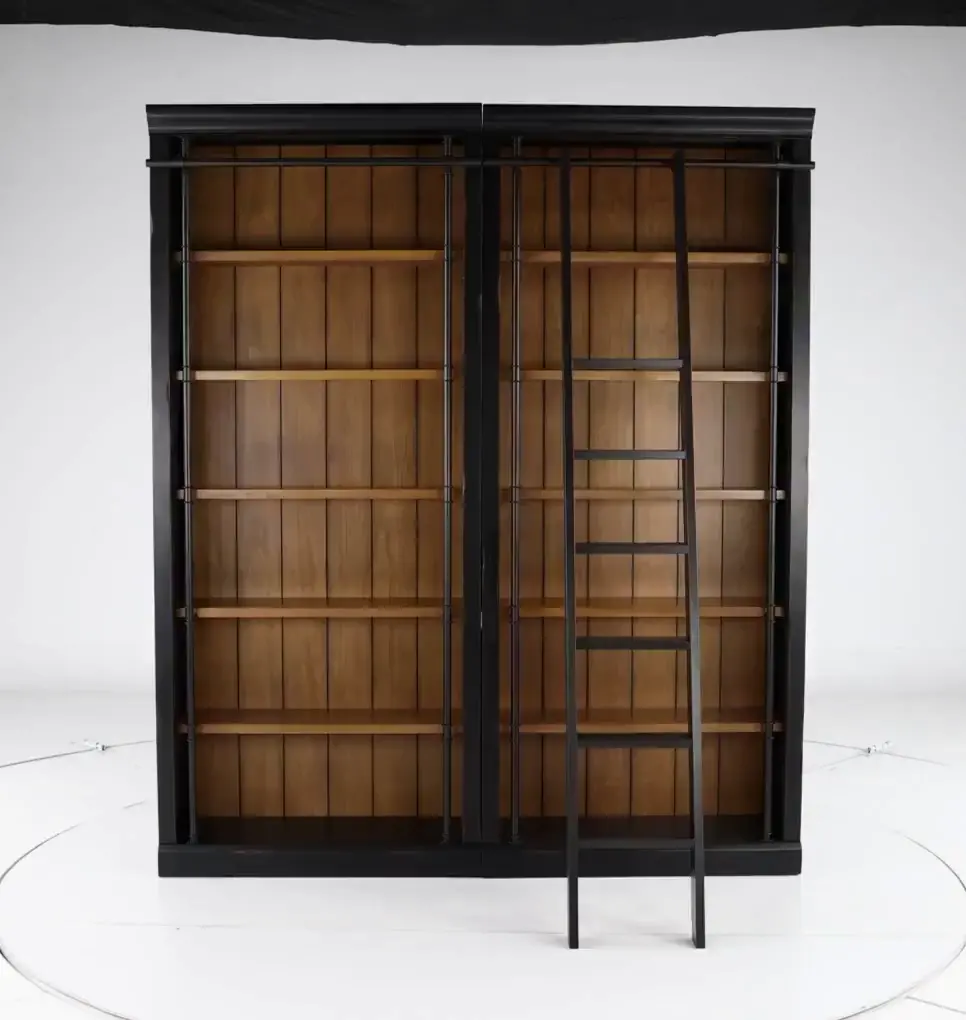 Toulouse 3 Piece Two Tone Brown Bookshelf Wall-5