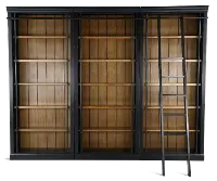 Toulouse 4 Piece Two Tone Brown Bookcase Wall