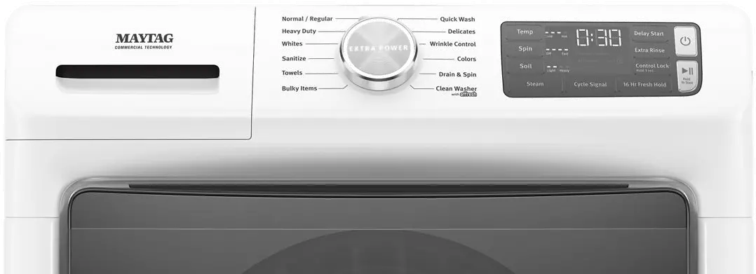 MHW6630HW Maytag Front Load Washer with 16-Hr Fresh Hold option - White 4.8 cu. ft.-2