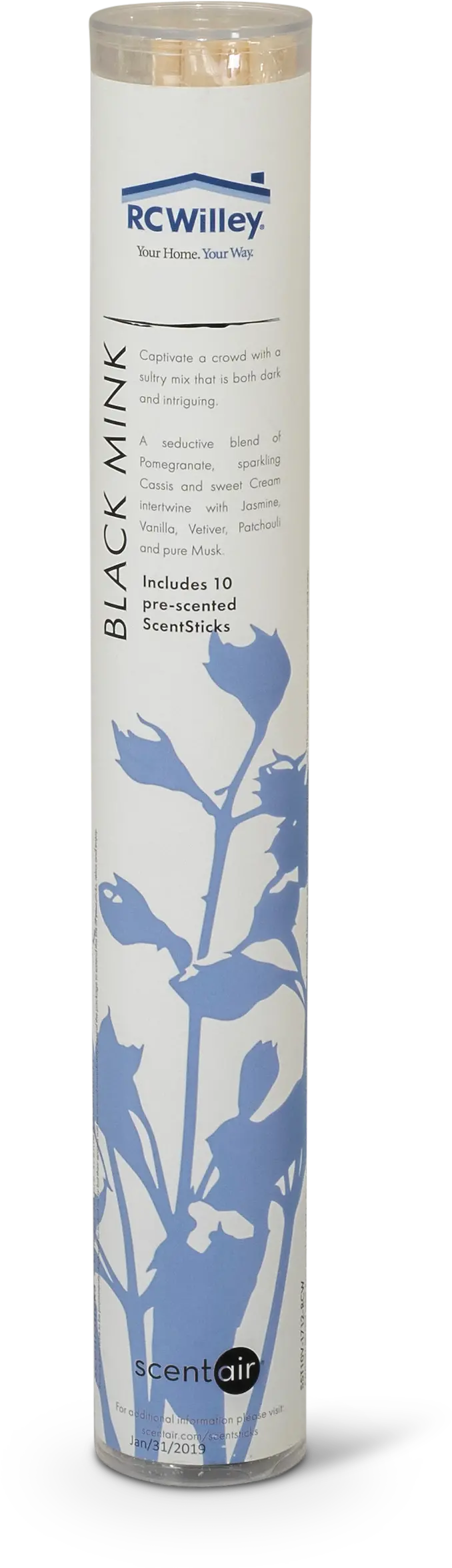 Black Mink 10 Piece Pre-Scented Sticks with Vase-1