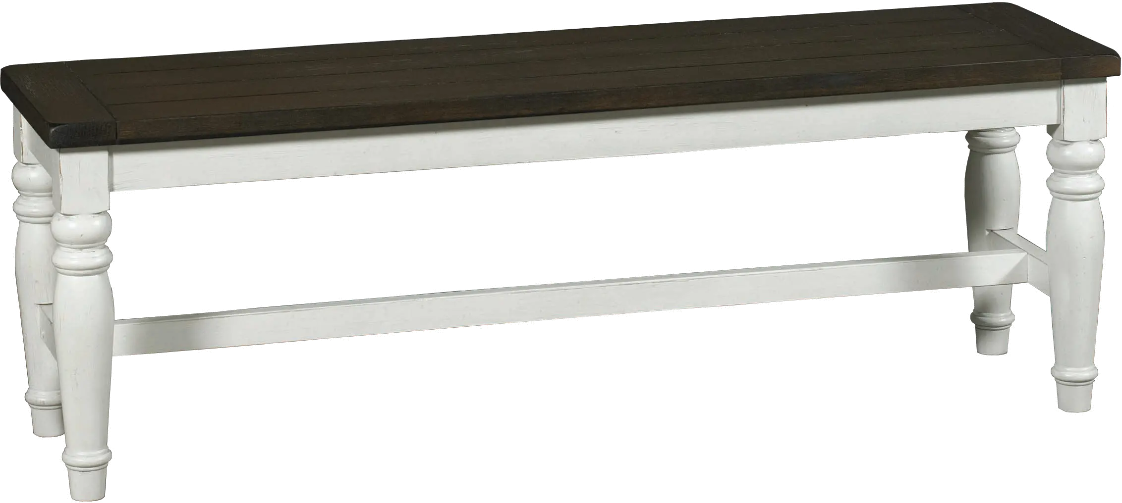 Bourbon County White Two-Tone Dining Bench-1