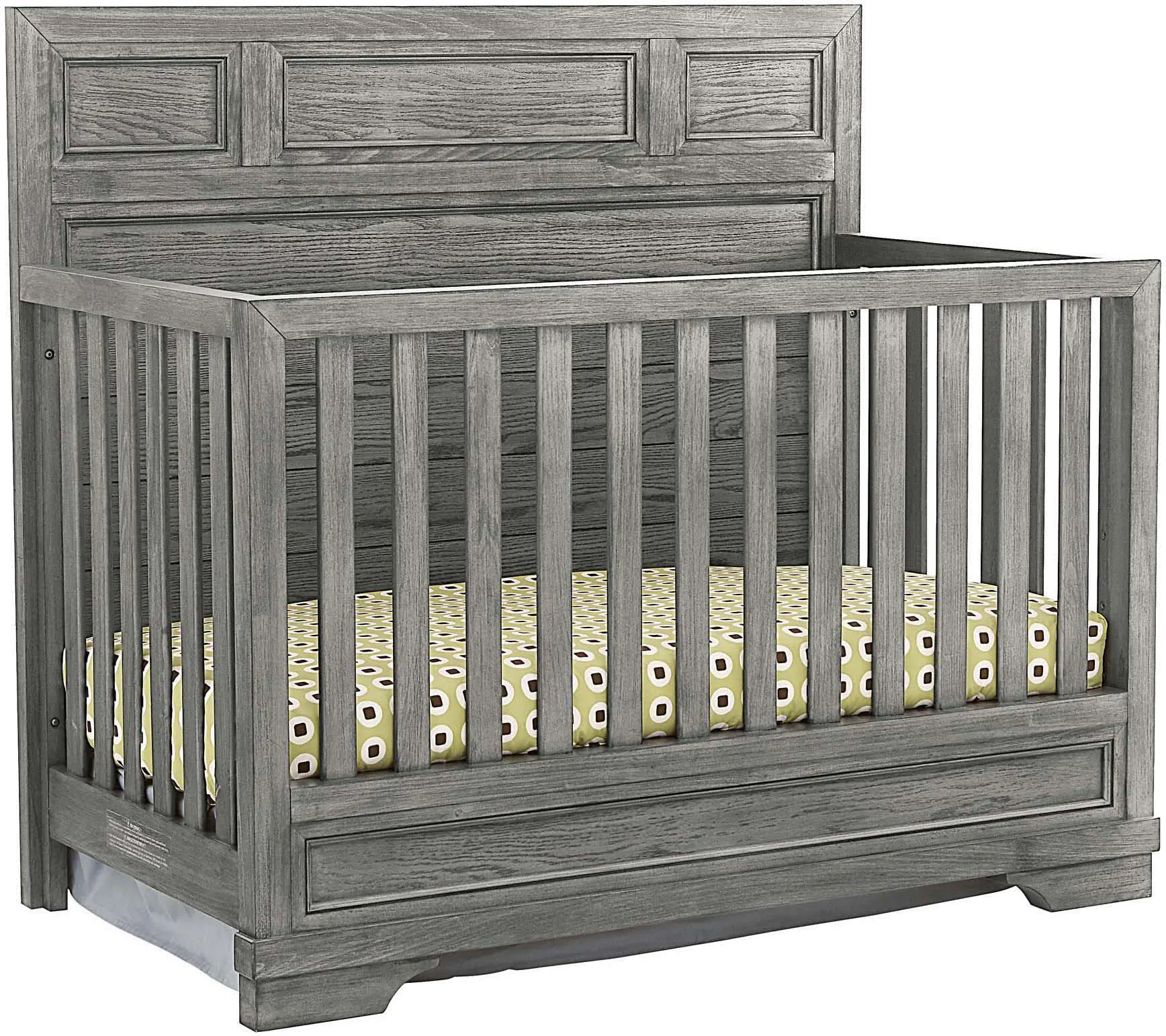 Foundry Pewter Gray 4-in-1 Convertible Crib-1