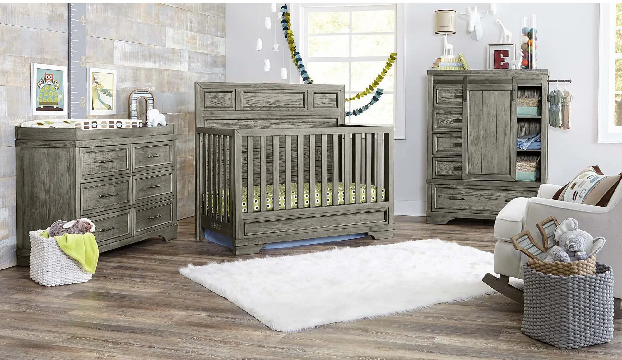 Foundry Pewter Gray 4-in-1 Convertible Crib-2