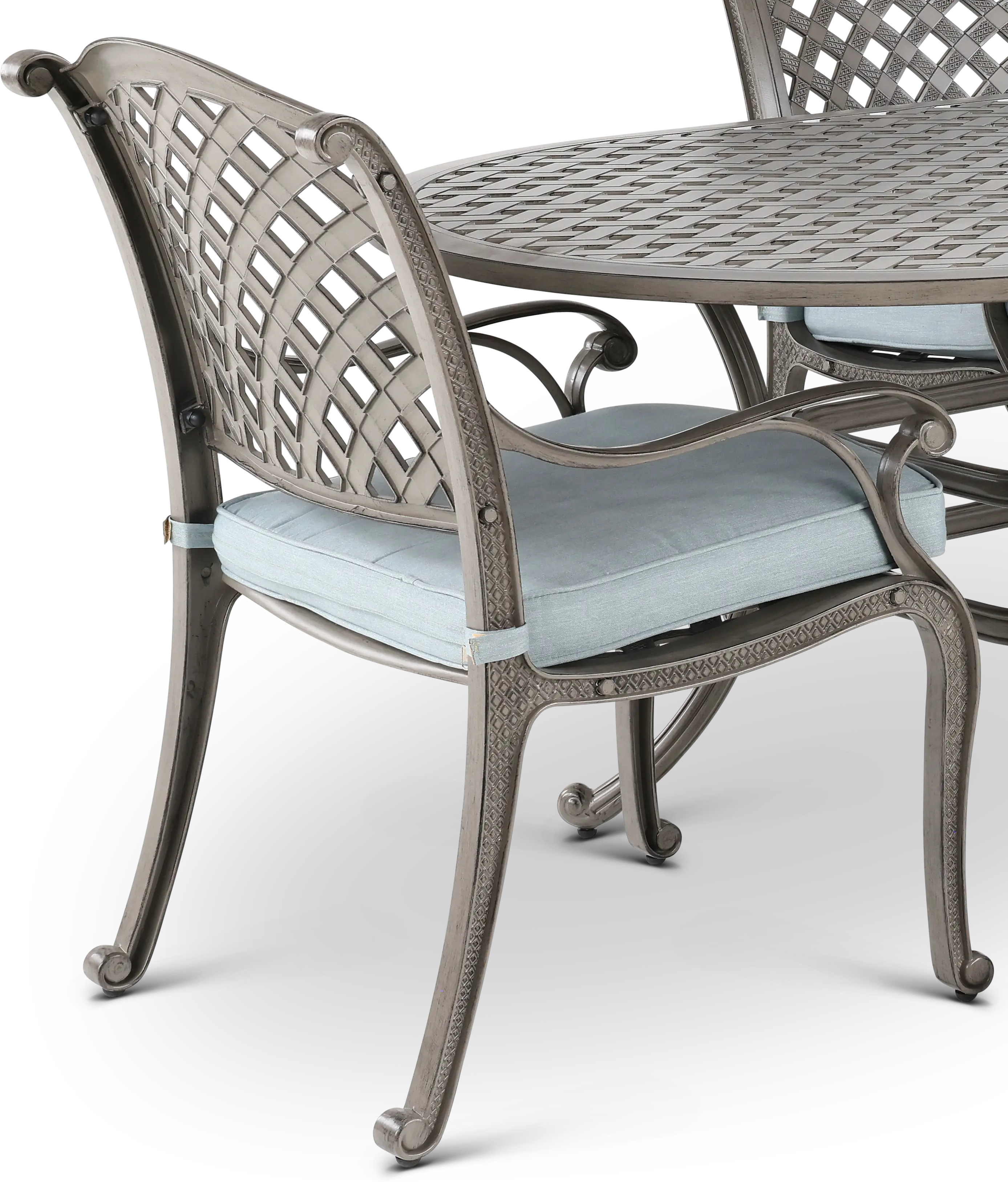 Macan Gray Metal 5 Piece Outdoor Dining Set-6