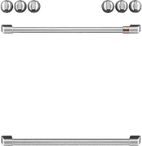 CXFCHHKPMSS Cafe Electric Range Handle (2) and Knob Kit (6) in Brushed Stainless Steel