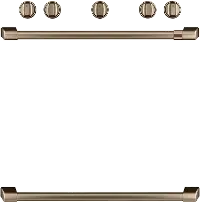 CXFSGHKPMBZ Café Gas Range 2 Handle and 6 Knob Kit in Brushed Bronze