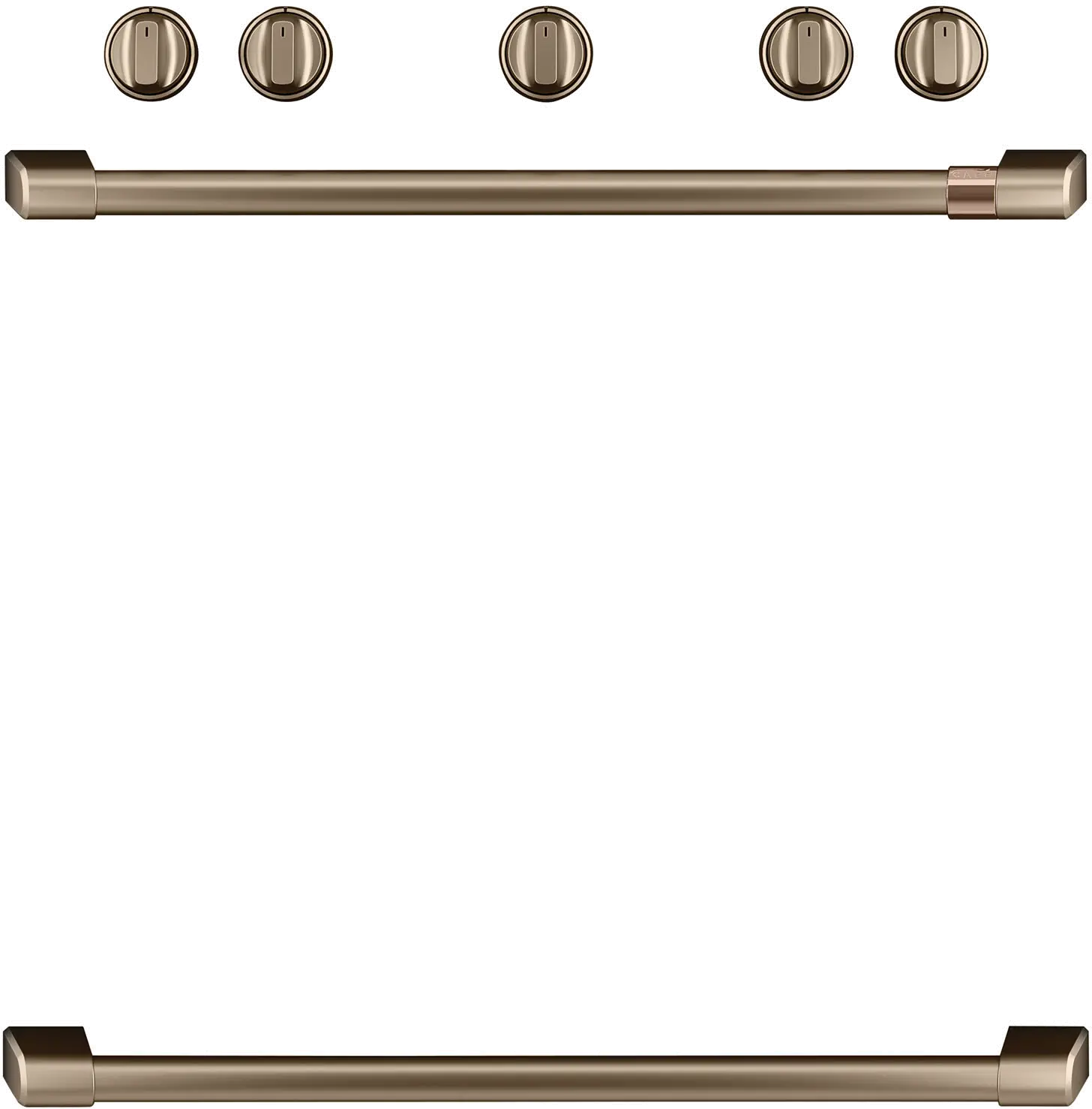 CXFSGHKPMBZ Café Gas Range 2 Handle and 6 Knob Kit in Brushed Bronze-3