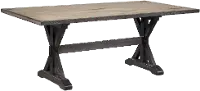 Orlando Farmhouse Sand and Black Trestle Dining Room Table