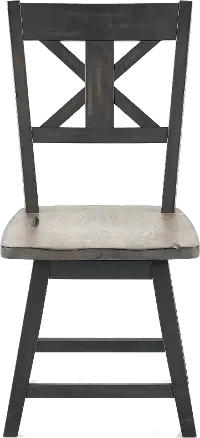 Orlando Sand and Black Swivel Dining Room Chair