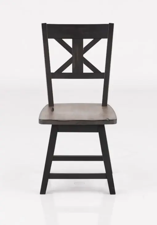 Orlando Sand and Black Swivel Dining Room Chair-8
