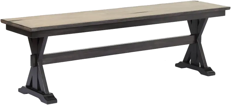 Orlando Sand and Black Dining Bench