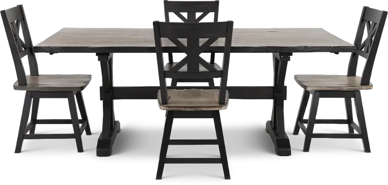Orlando Sand and Black 5 Piece Dining Set