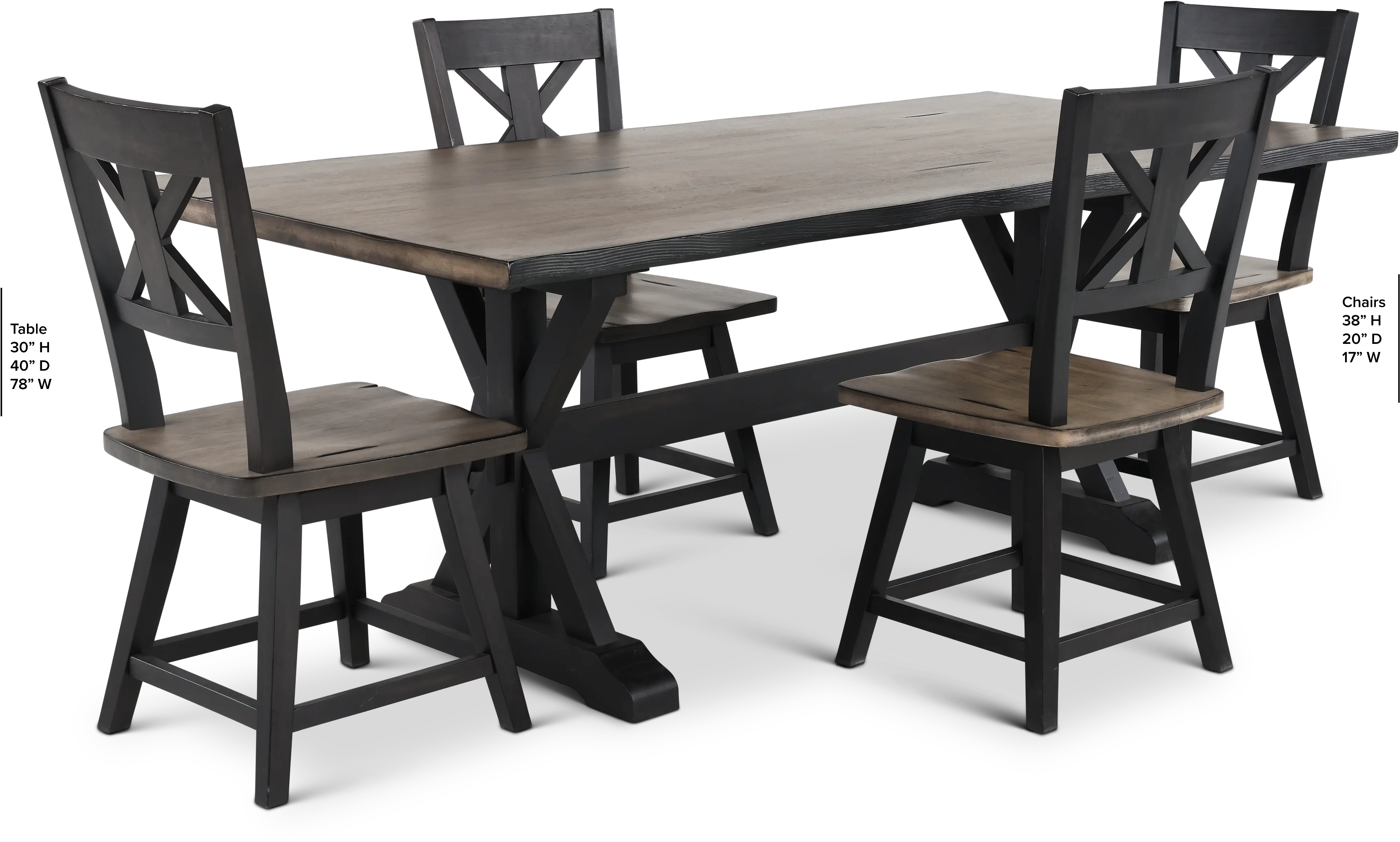Orlando Sand and Black 5 Piece Dining Set-3