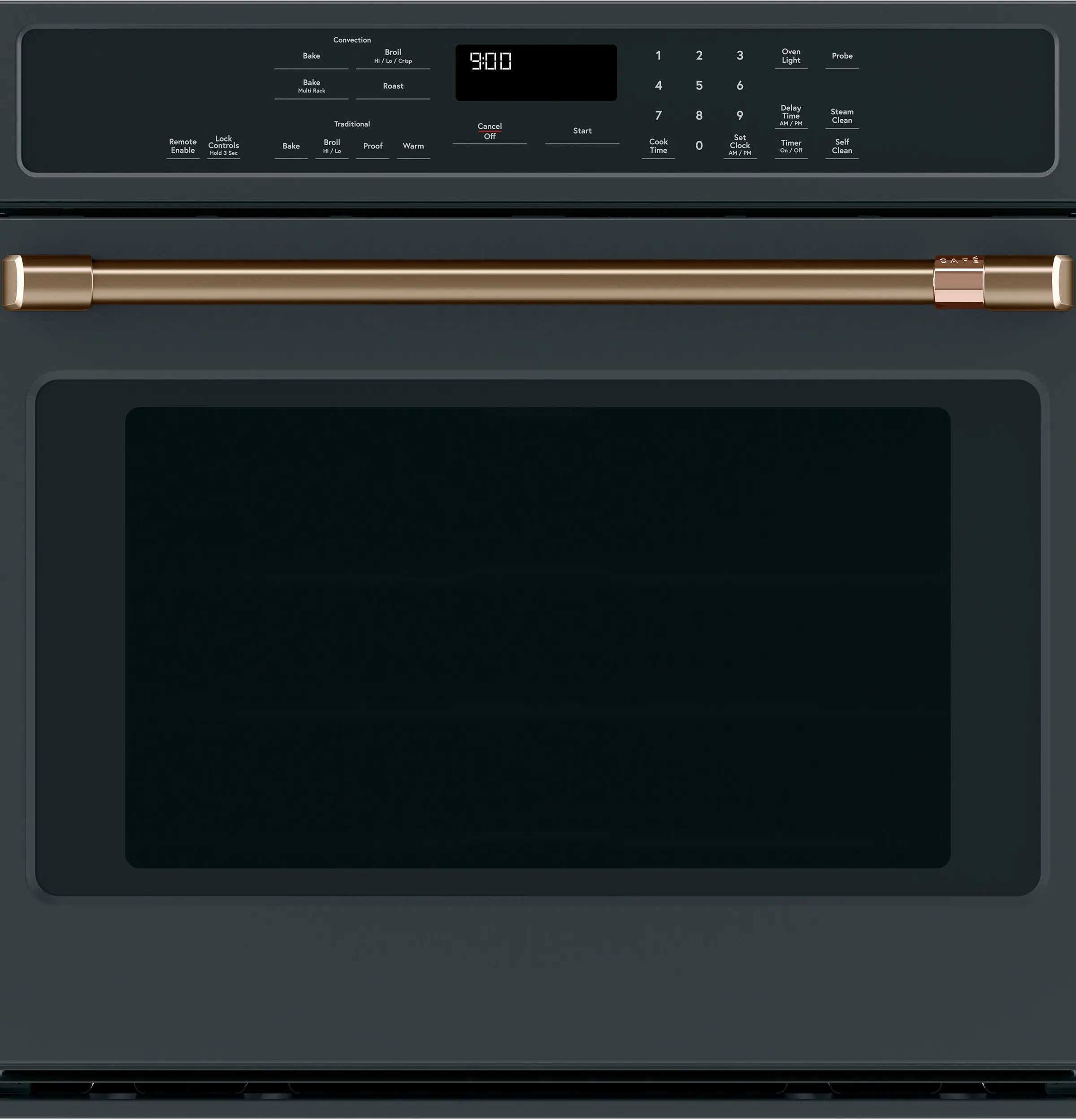 CXWS0H0PMBZ Cafe Brushed Bronze Bar Handle Kit for Single Wall Oven-2