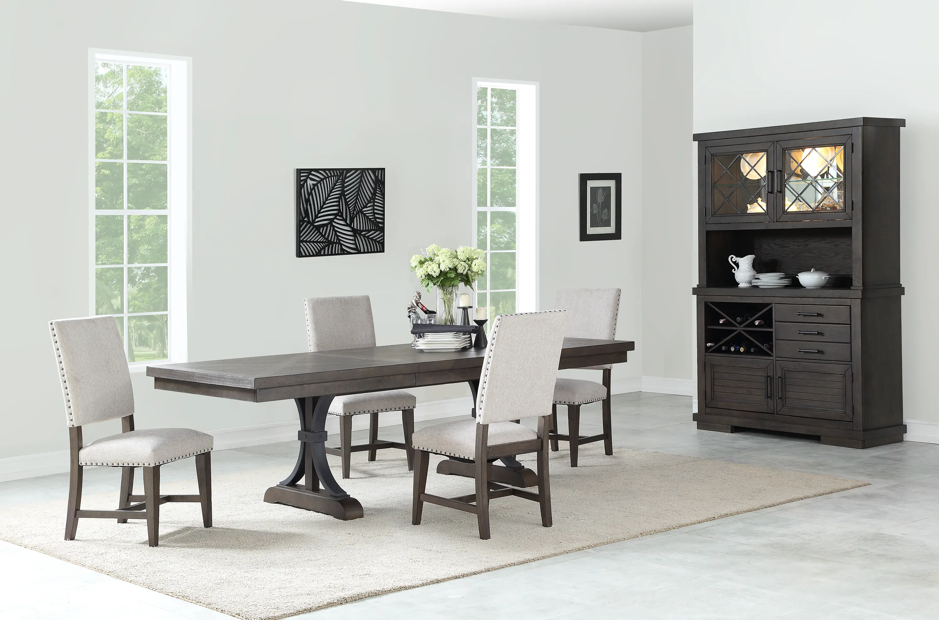 Revolution Gray Brown Dining Table-2