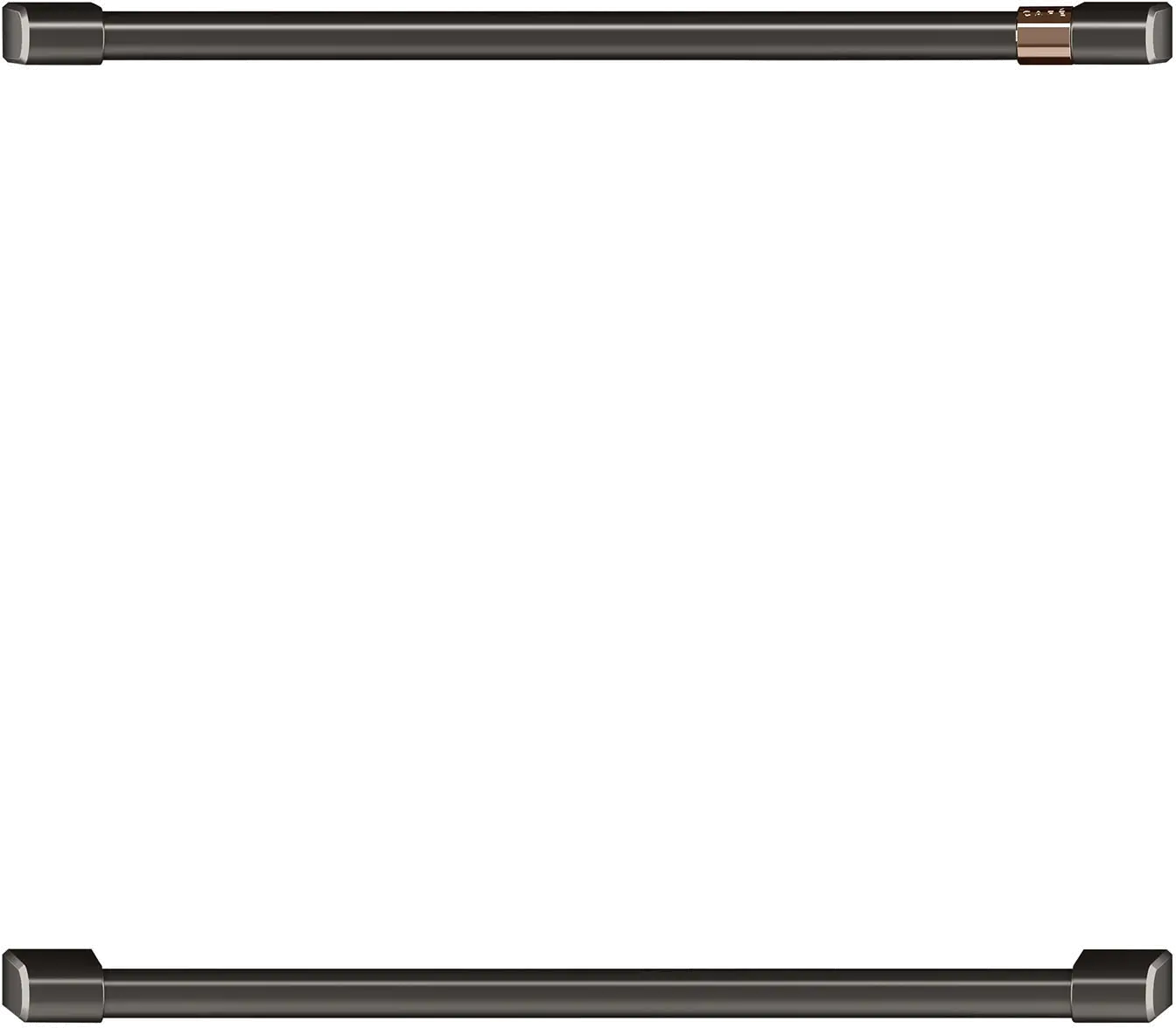 CXWD0H0PMBT Cafe Brushed Black Bar Handle Kit for Double Wall Oven-1