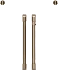 CXWSFHKPMBZ Cafe Brushed Bronze Bar Handle and Knob Kit for French Door Single Wall Oven