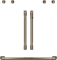 CXWDFHKPMBZ Cafe Brushed Bronze Bar Handle and Knob Kit for French Door Double Wall Oven