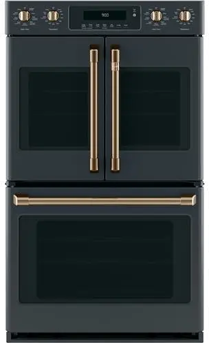 CXWDFHKPMBZ Cafe Brushed Bronze Bar Handle and Knob Kit for French Door Double Wall Oven-3