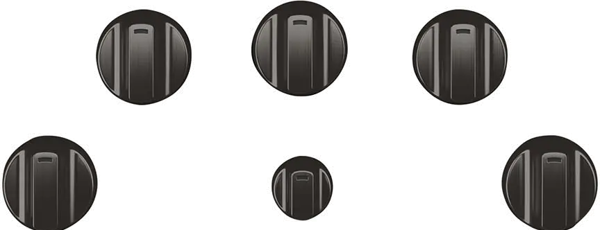 CXCE1HKPMBT Café 5 Electric Cooktop Knobs in Brushed Black-1