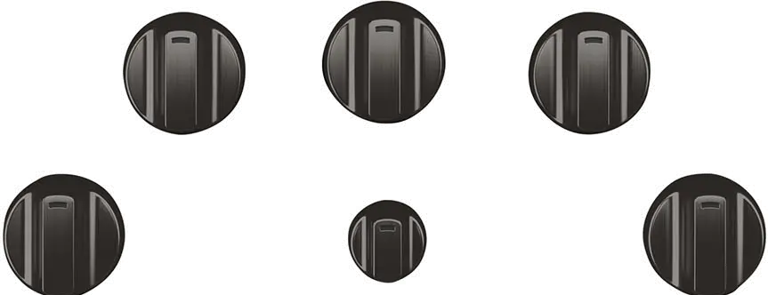 CXCE1HKPMBT Café 5 Electric Cooktop Knobs in Brushed Black-3