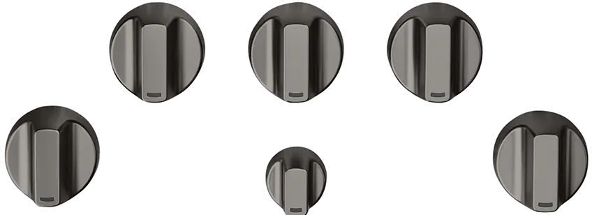 CXCG1K0PMBT Café 5 Gas Cooktop Knobs in Brushed Black-1