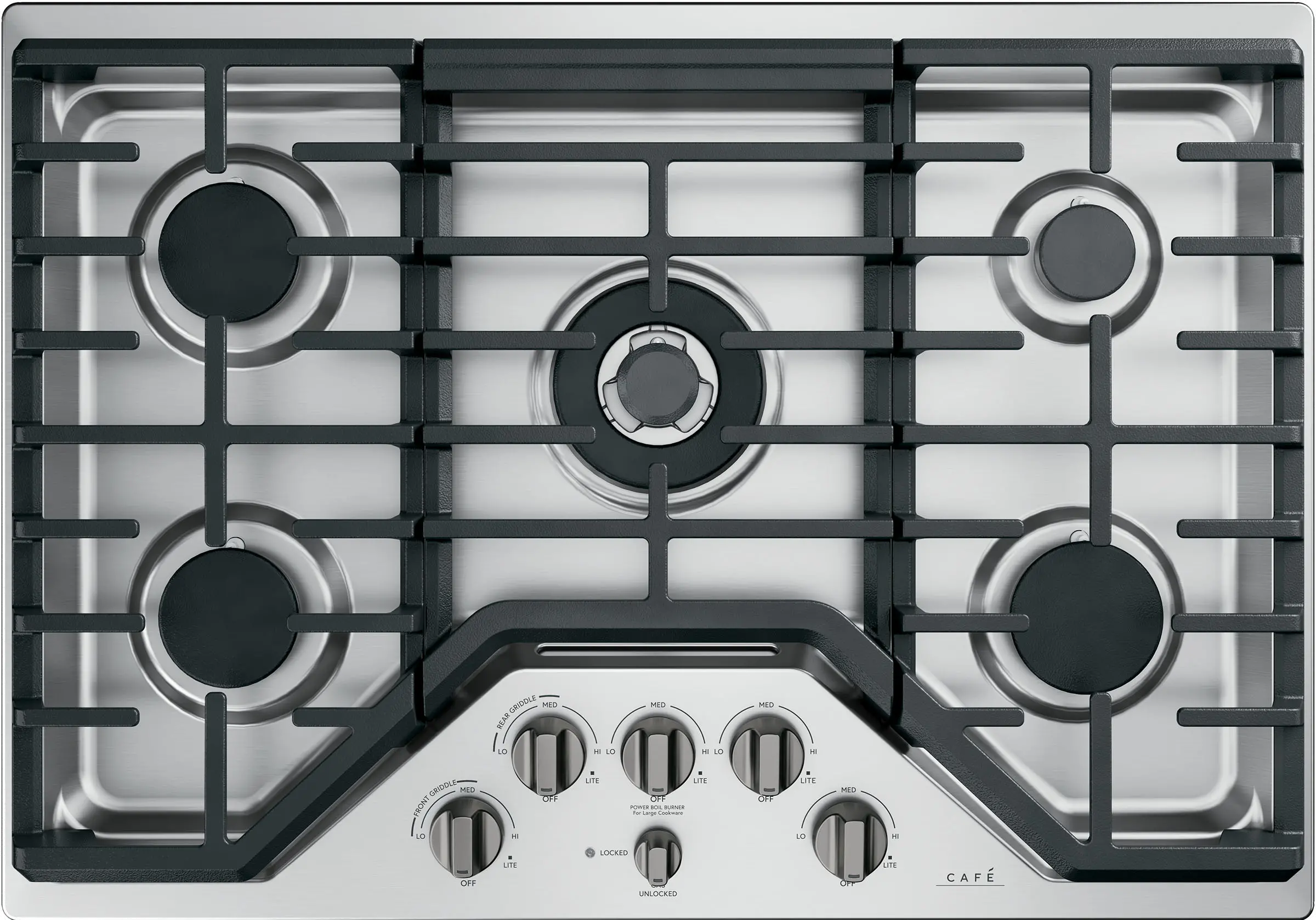CXCG1K0PMBT Café 5 Gas Cooktop Knobs in Brushed Black-2