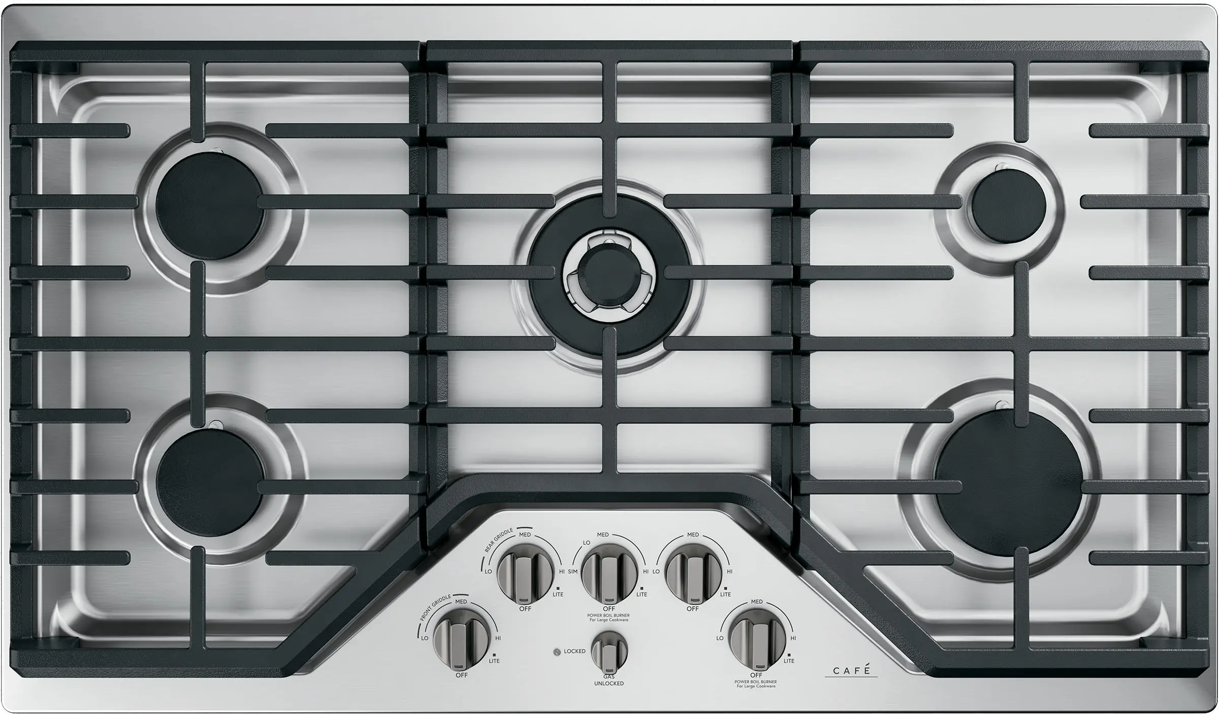 CXCG1K0PMBT Café 5 Gas Cooktop Knobs in Brushed Black-3