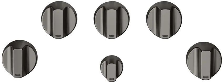 CXCG1K0PMBT Café 5 Gas Cooktop Knobs in Brushed Black-4