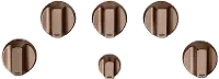CXCG1K0PMCU Café 5 Gas Cooktop Knobs in Brushed Copper