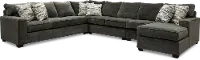 5PC/AUTUMN/STLNG/OP1 Autumn Gray 5 Piece Sectional
