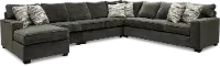 5PC/AUTUMN/STLNG/OP2 Autumn Gray 5 Piece Sectional