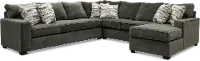 4PC/AUTUMN/STRG/OP1 Autumn Gray 4 Piece Sectional