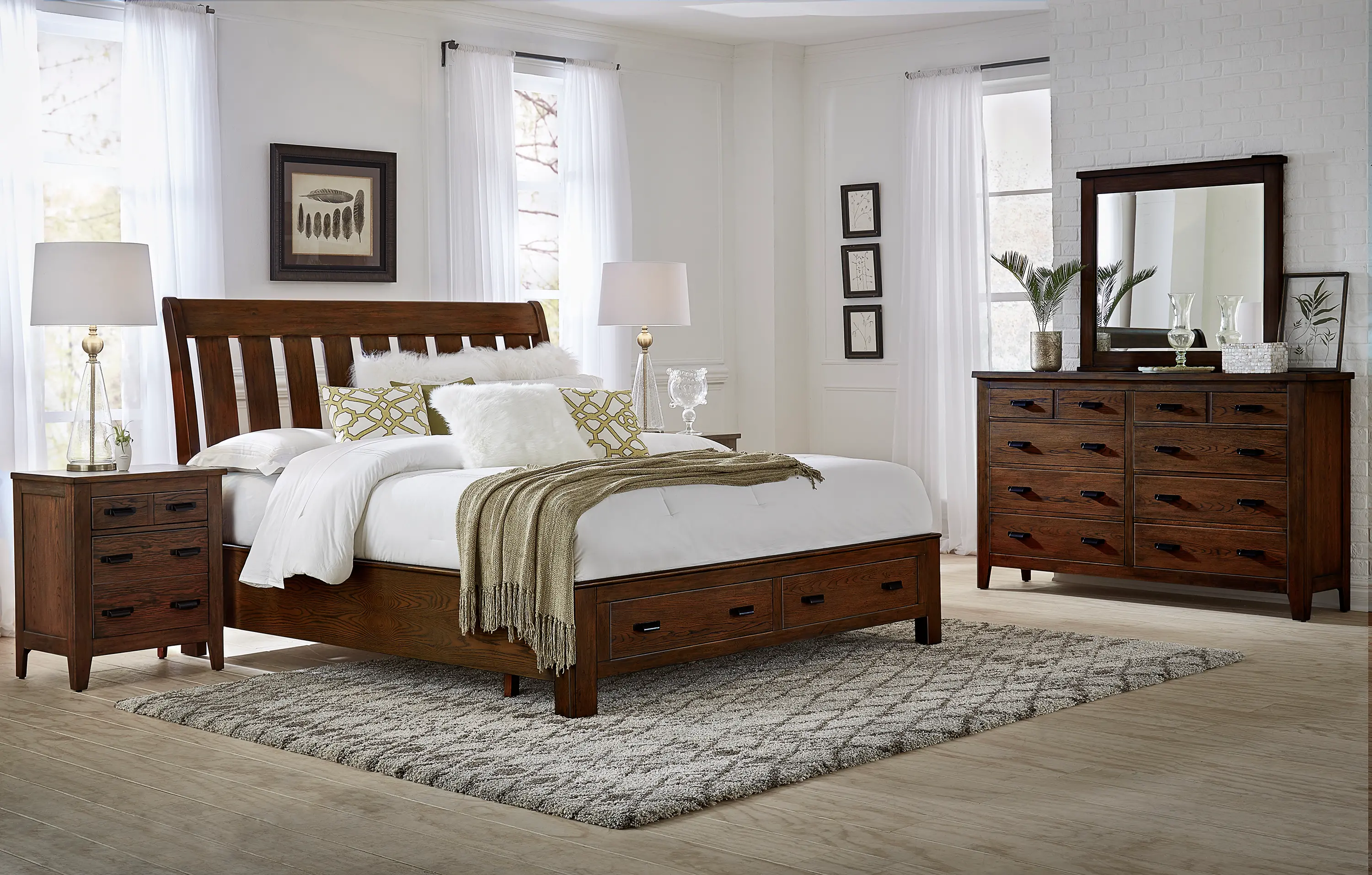 Country Roads Brown 4 Piece Queen Bedroom Set-1