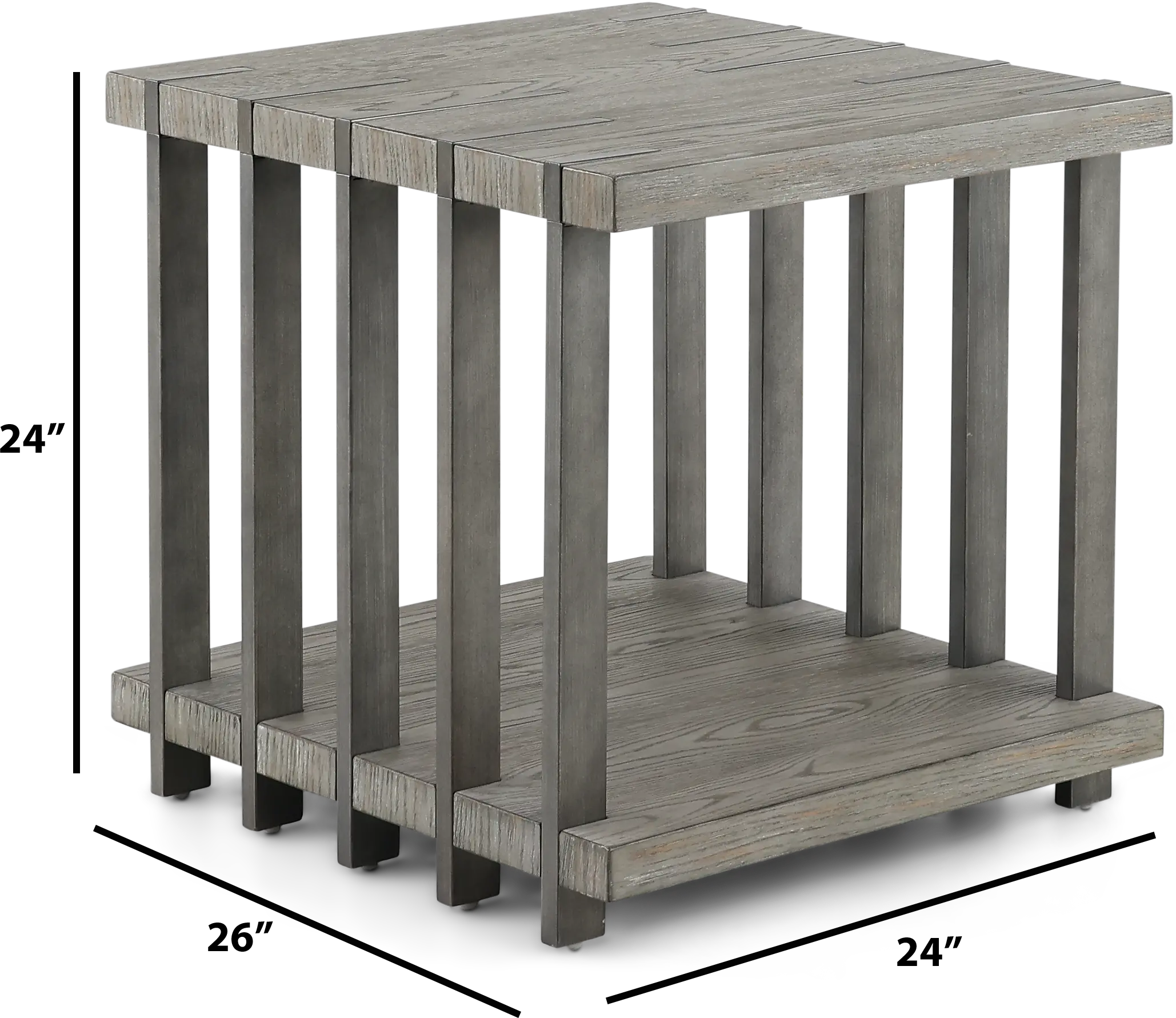 Eldridge Gray End Table-3