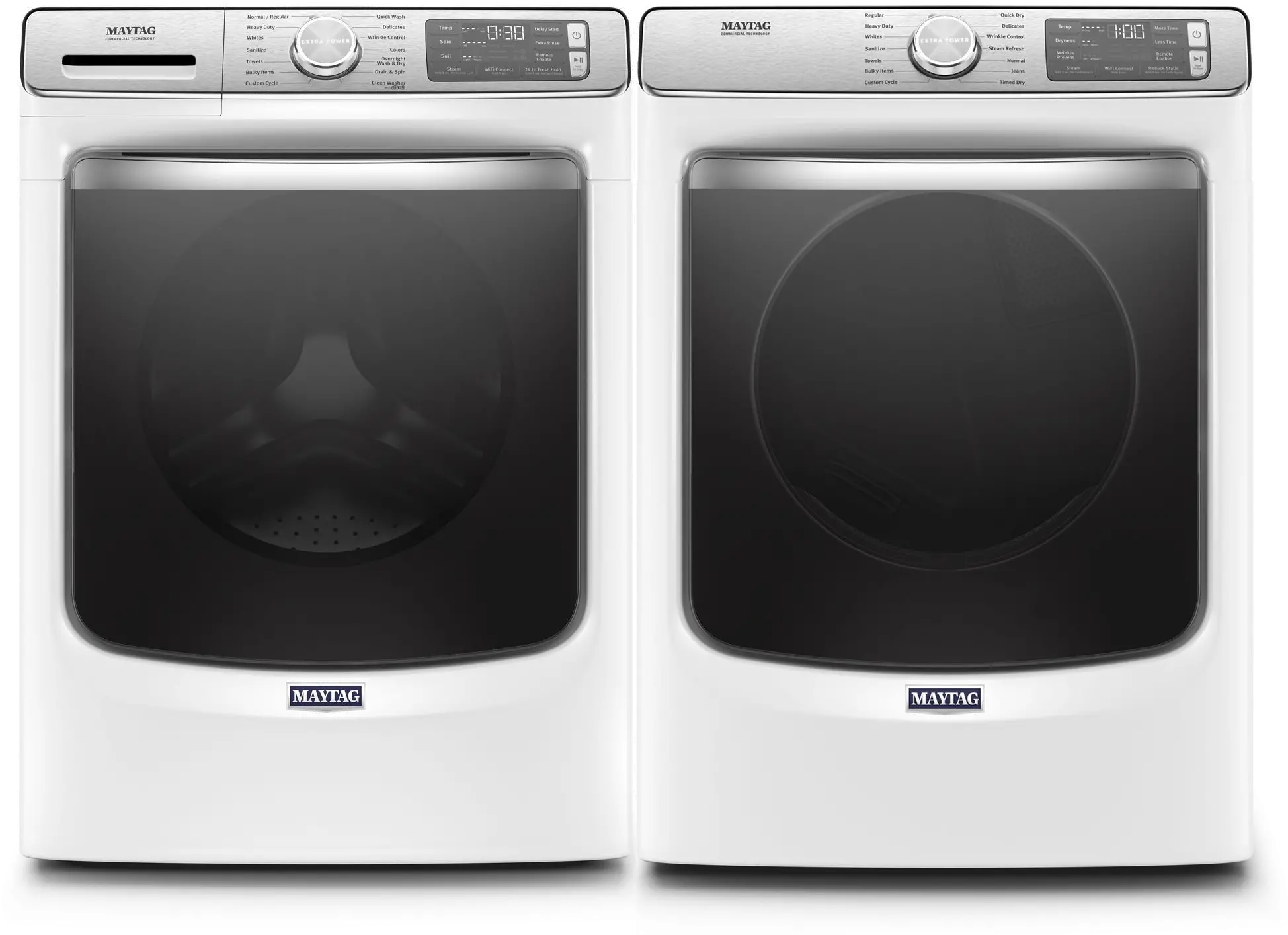 .MAT-8630-W/W-GAS-PR Maytag Smart Laundry Pair with Washer and Gas Dryer - White-1