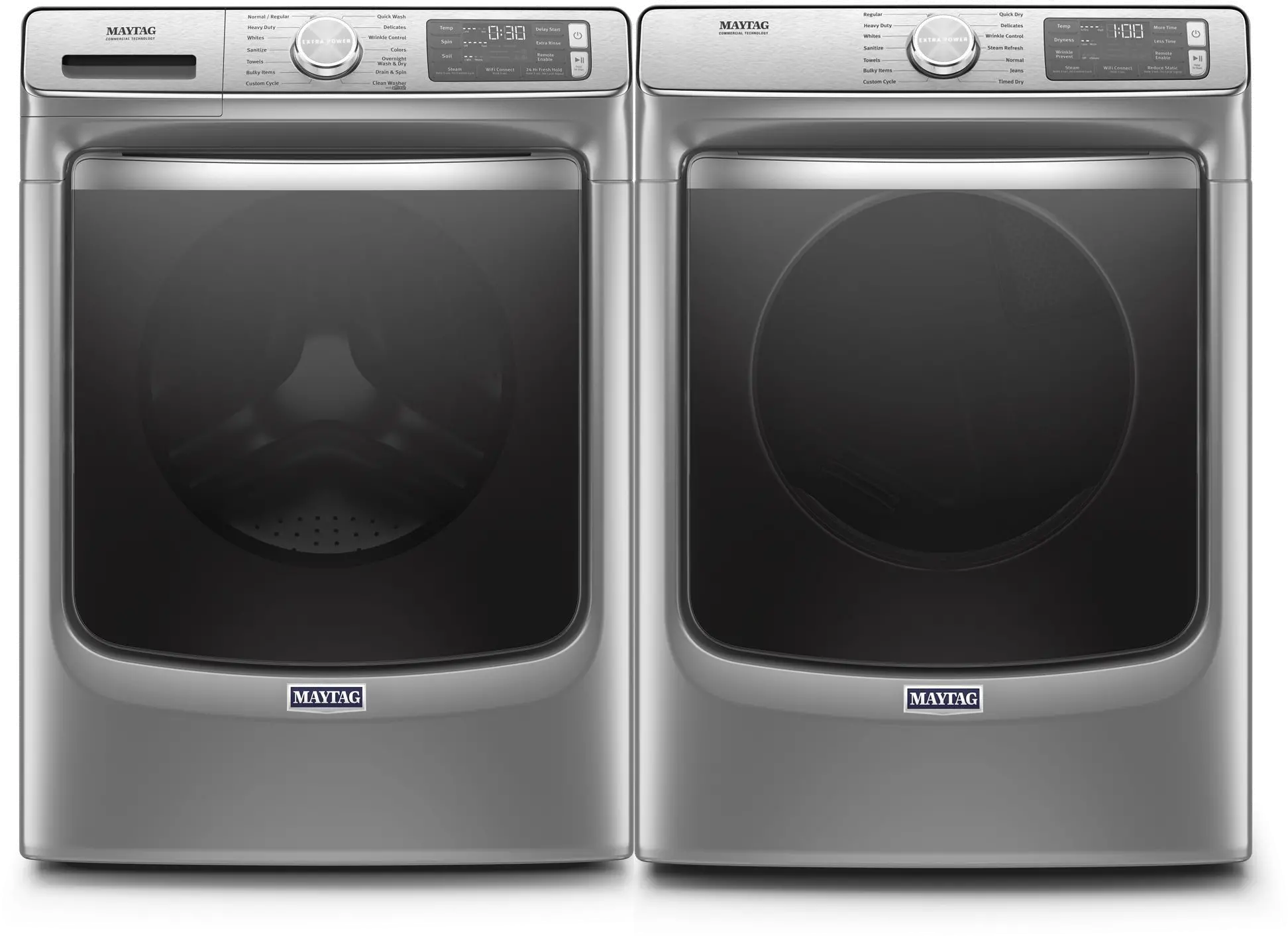 .MAT-8630-CRM-GAS-PR Maytag Laundry Kit with Front Load Washing Machine and Gas Dryer - Chrome-1