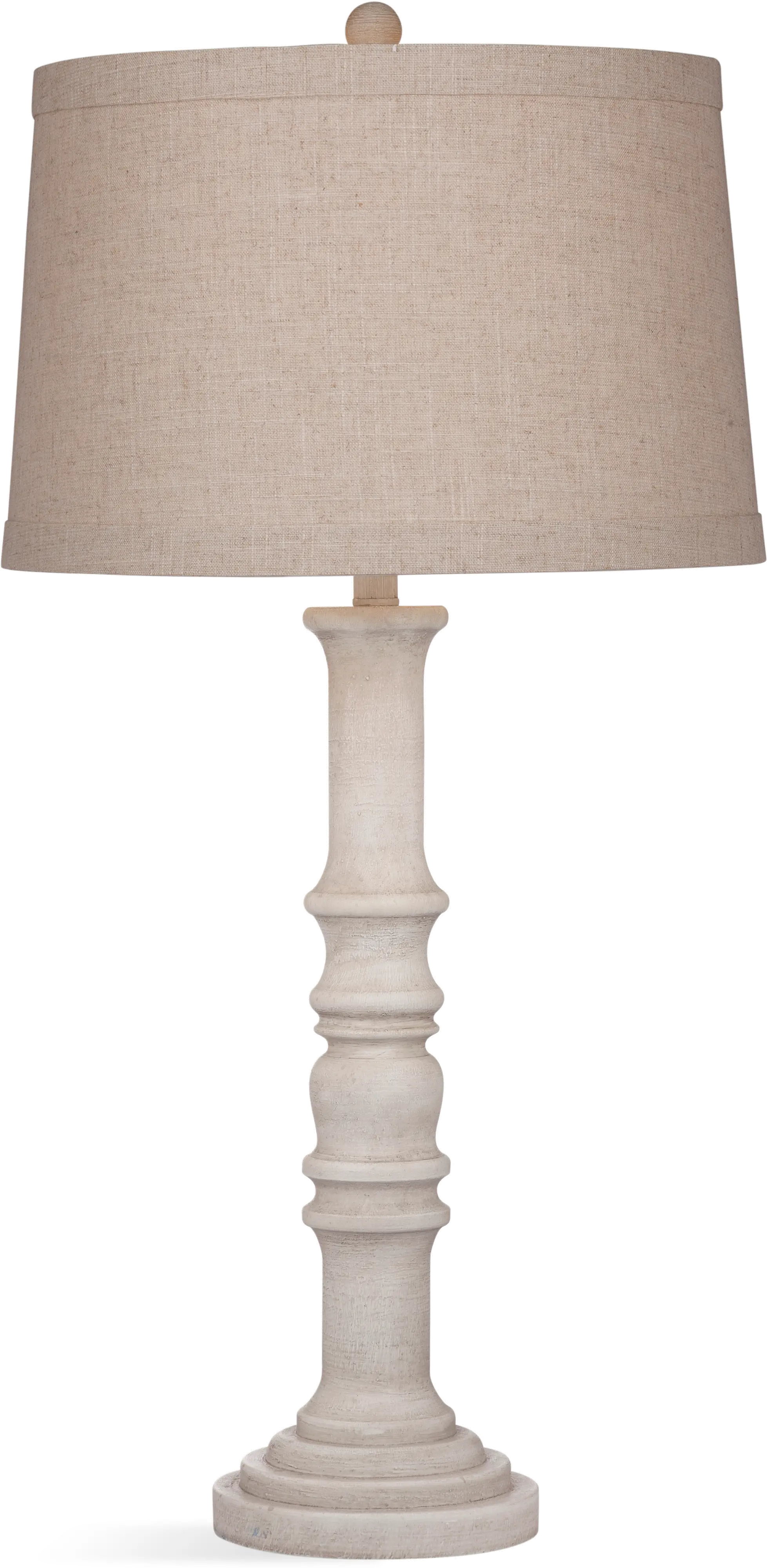 Antique White Wash Table Lamp - Augusta-1