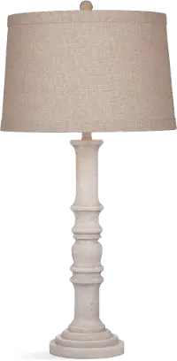 Antique White Wash Table Lamp - Augusta