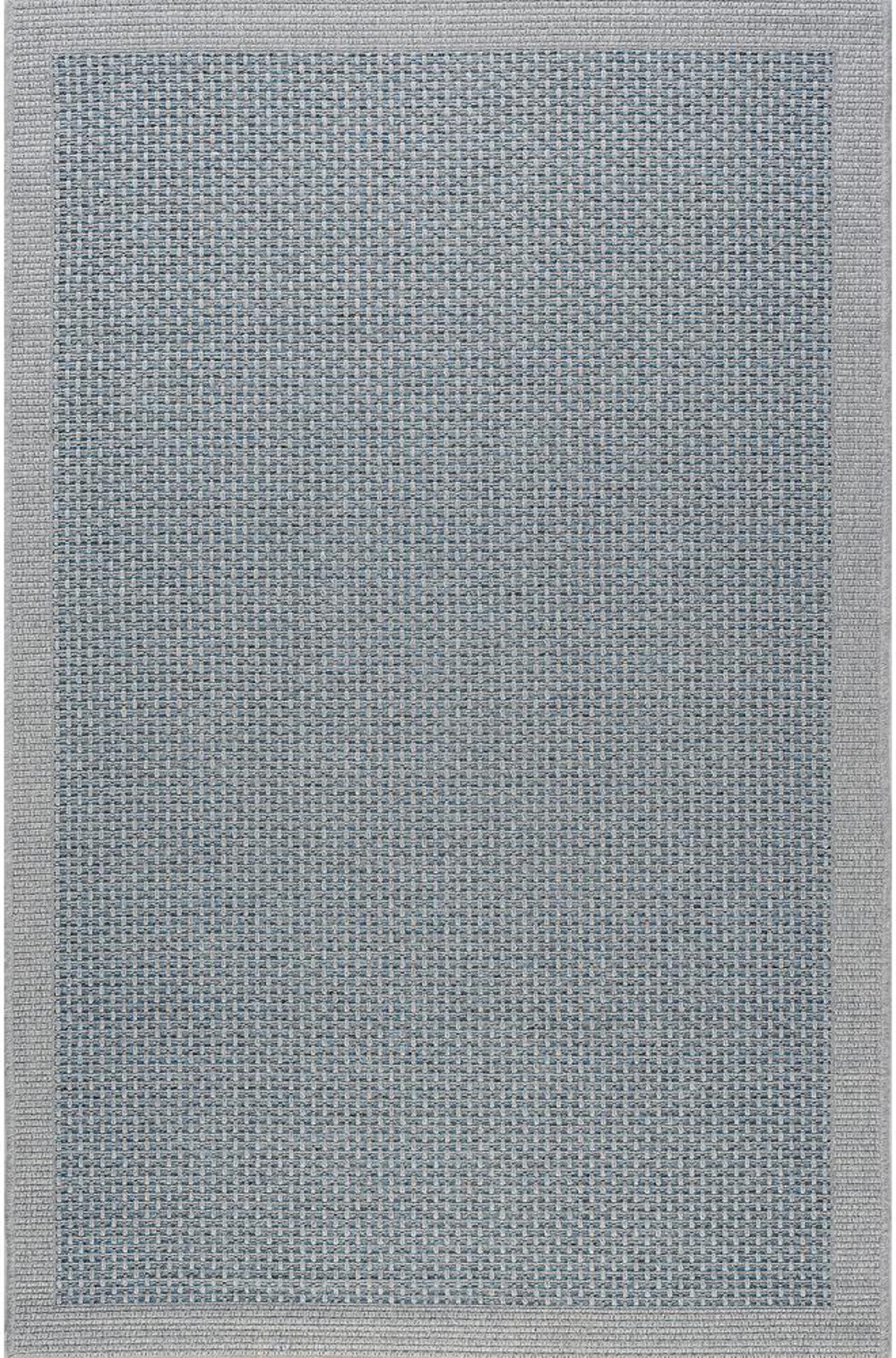 Serenity 8 x 10 Modern Solid Blue Indoor-Outdoor Rug
