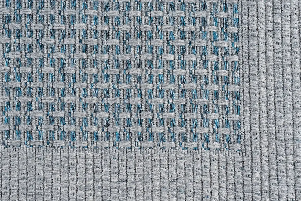 SRN10068X10 Serenity 8 x 10 Modern Solid Blue Indoor-Outdoor Rug-5