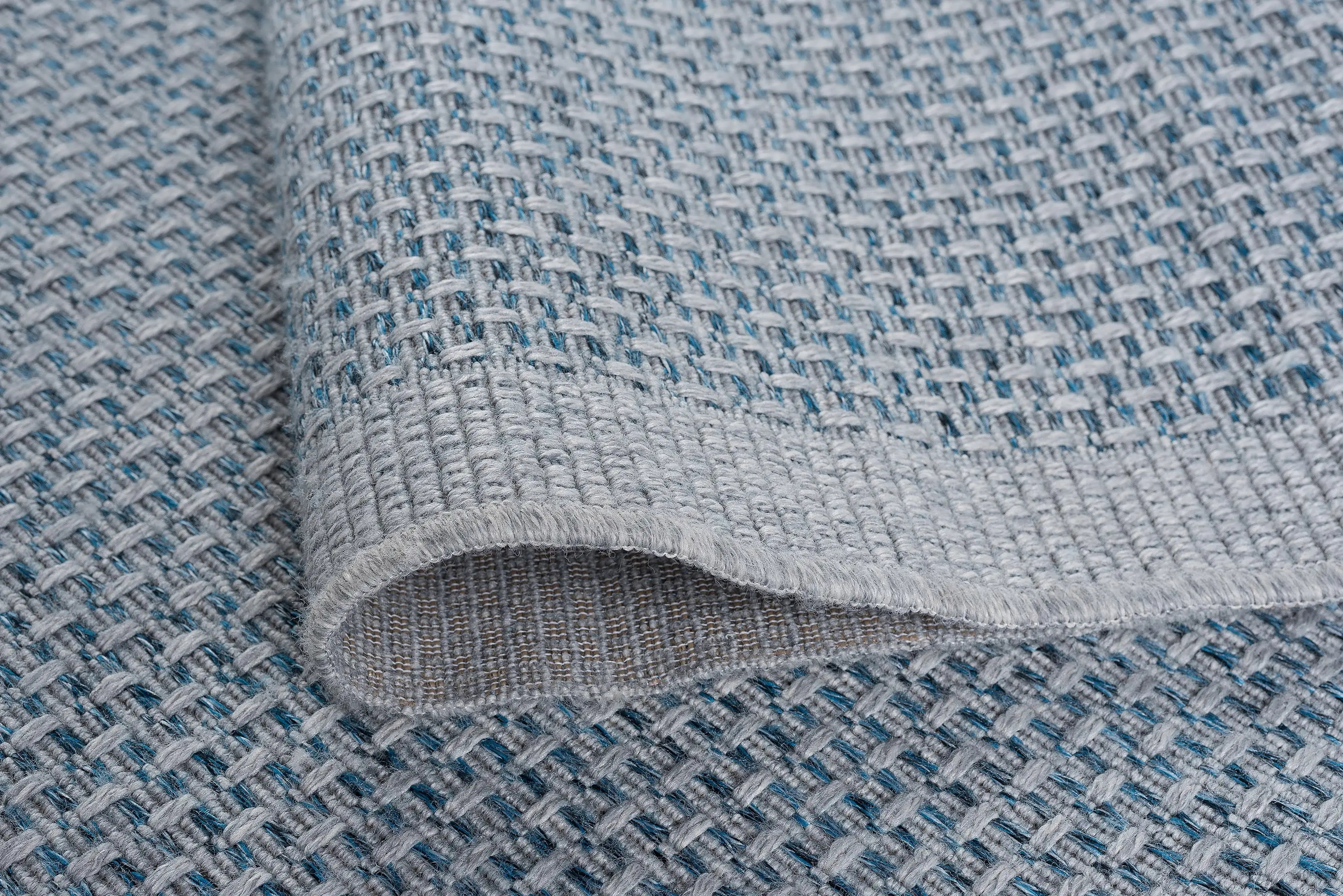 SRN10068X10 Serenity 8 x 10 Modern Solid Blue Indoor-Outdoor Rug-6