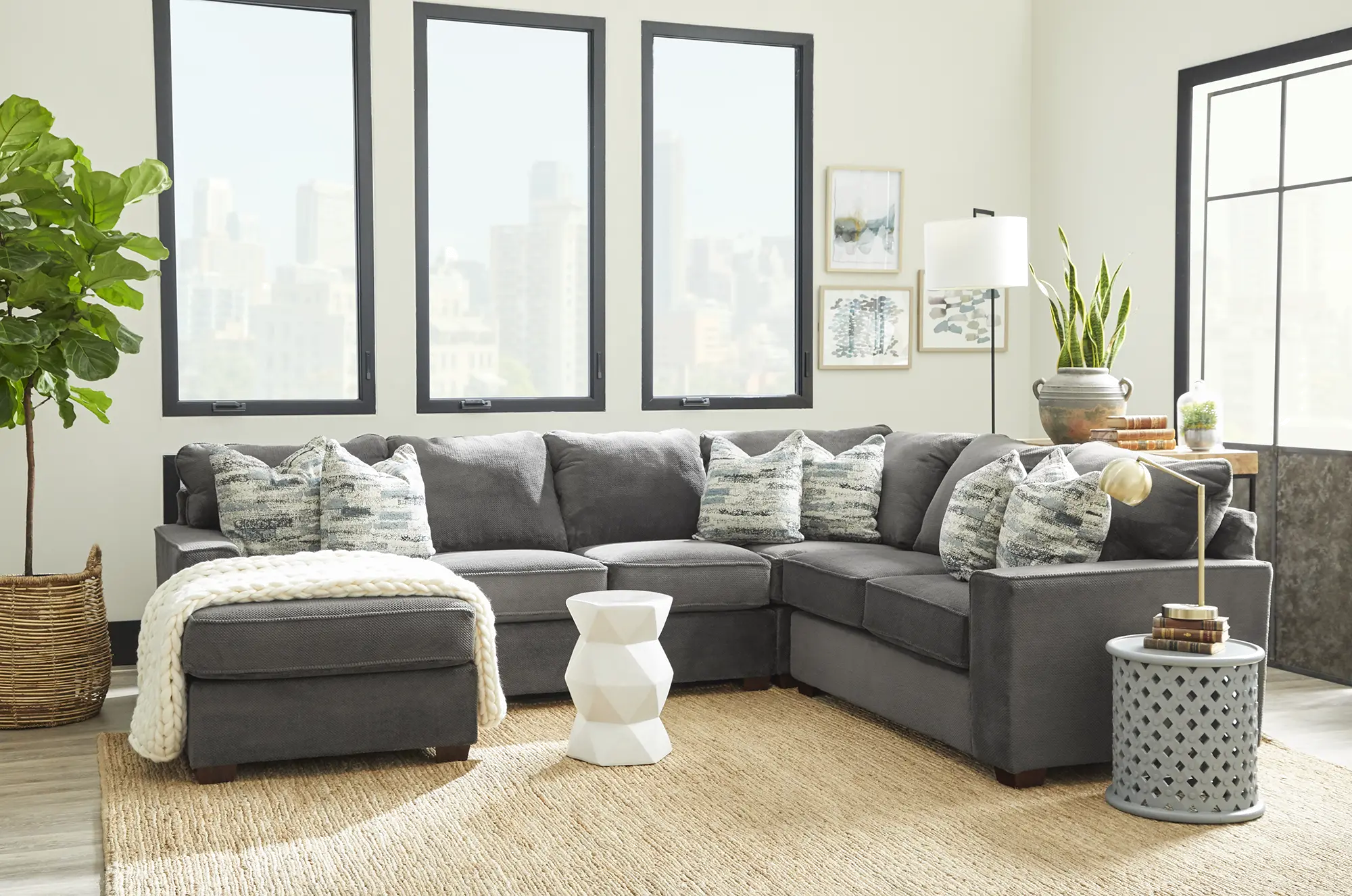 4PC/AUTUMN/STNG/OPT4 Autumn Gray 4 Piece Sectional-2