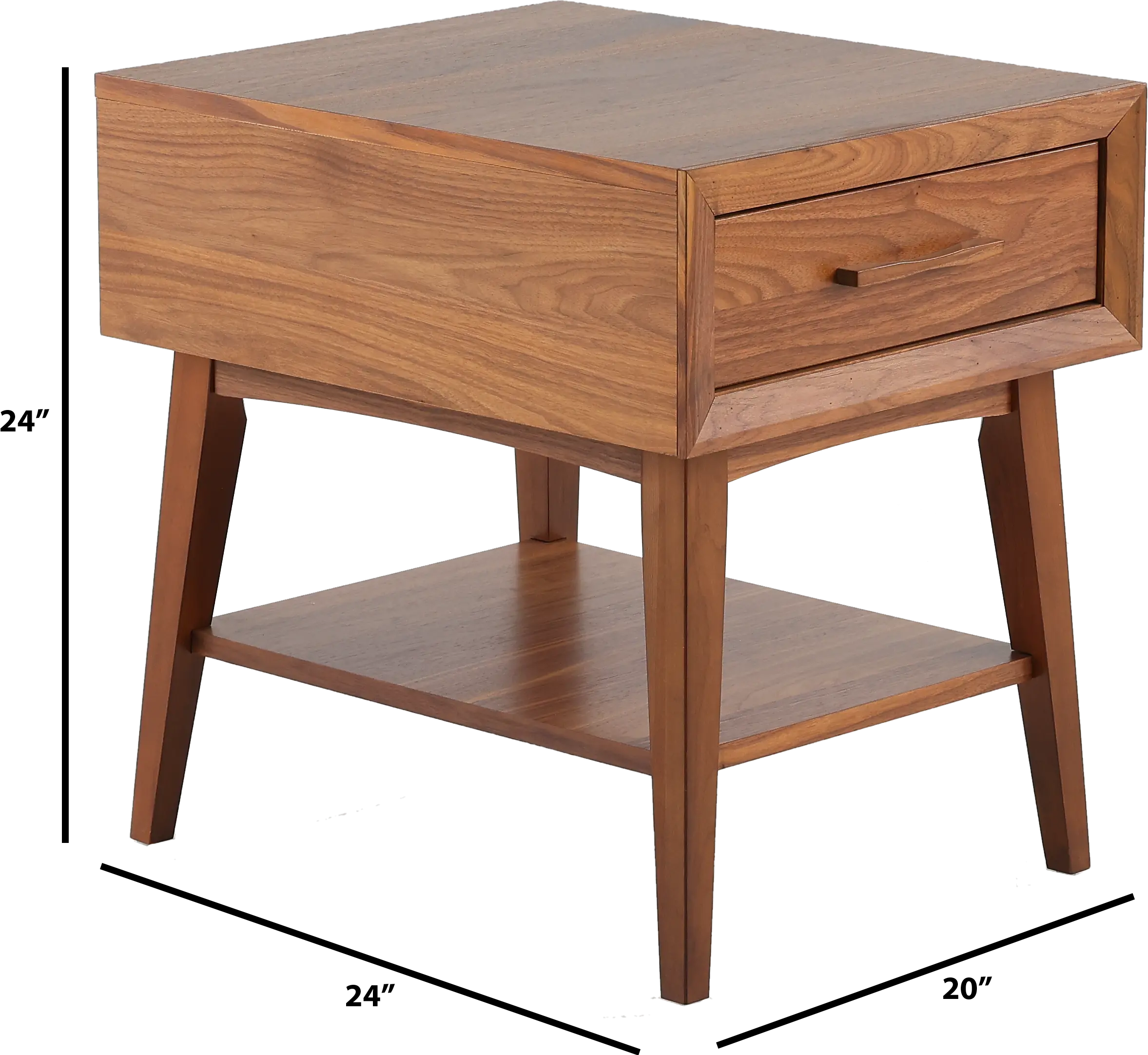 Venice Light Walnut End Table - Large-3