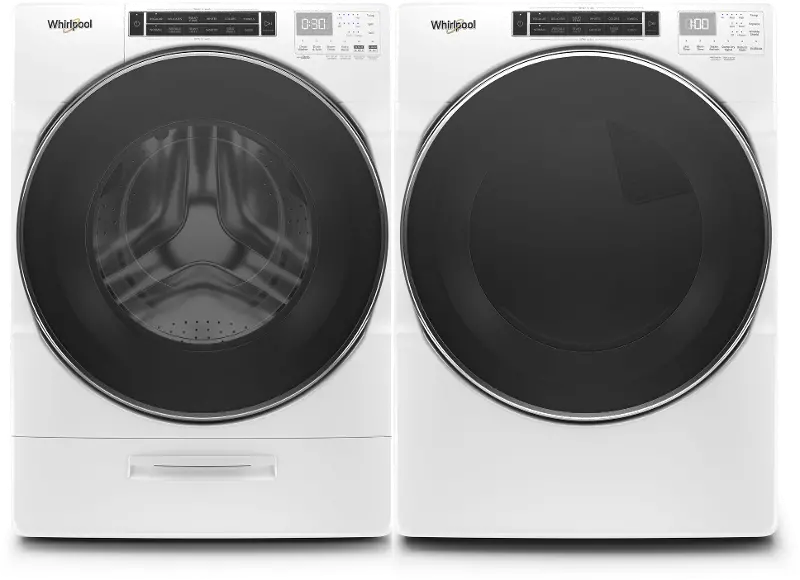 Whirlpool Front Load Washer and Gas Dryer Laundry Pair - White
