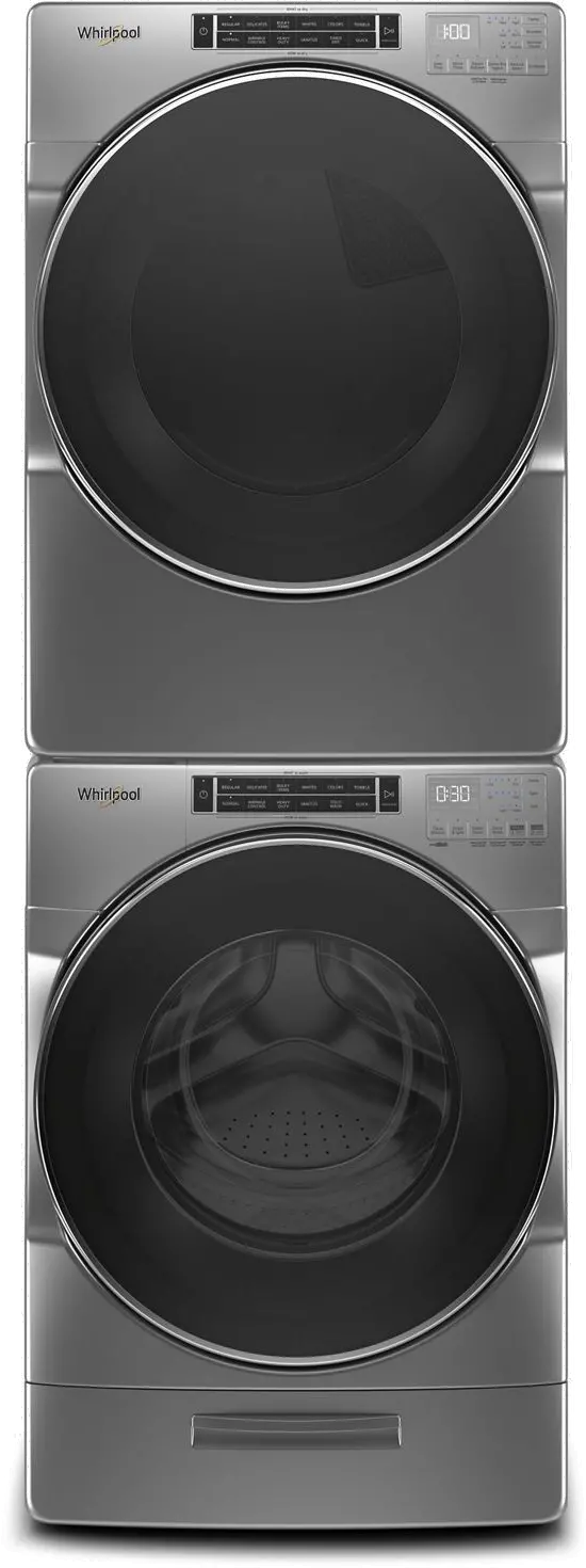 .WHP-8620-CRM-ELE-PR Whirlpool Laundry Pair with Front Load Washer and Electric Dryer - Chrome-2
