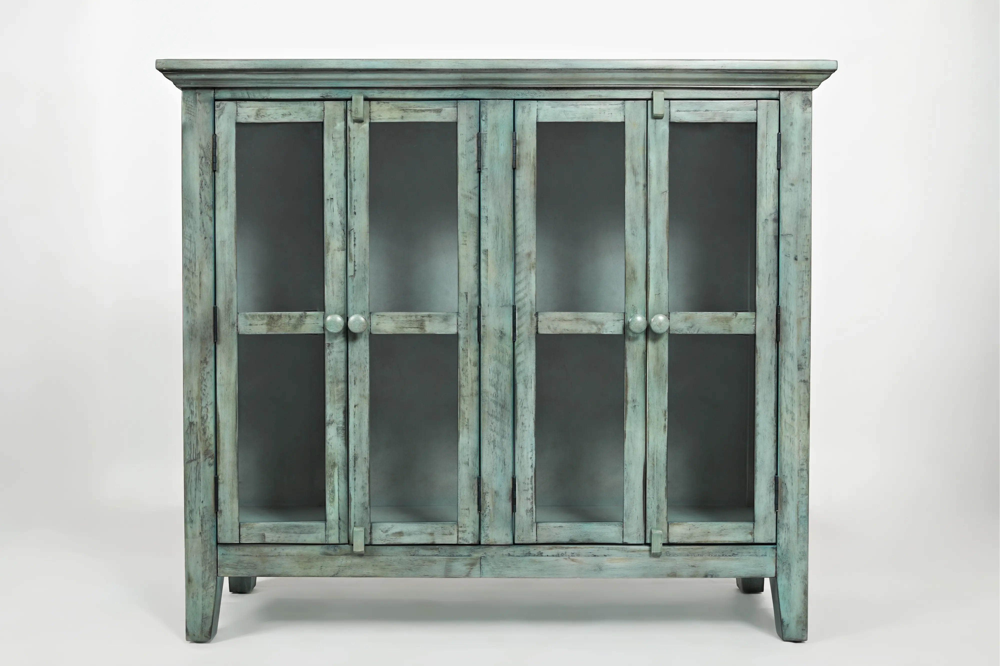 Rustic Shores Surfside Blue Accent Cabinet-1