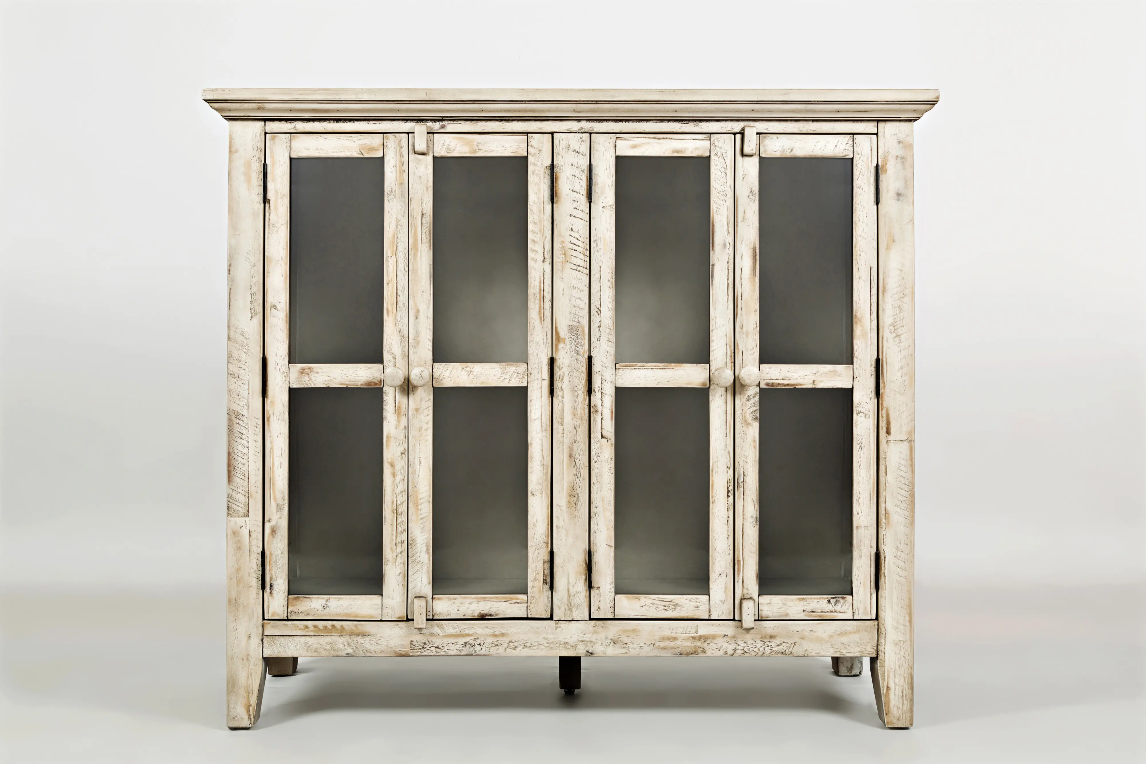 Rustic Shores Cream Scrimshaw Accent Cabinet-1